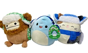 Squishmallows Holiday Squad 7,5" Sharon Hai Benny Bigfoot Cam Katze Menge 3 Brandneu mit Etikett - Bild 1 von 10