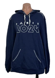le coq sportif hoodie Olympics France 2024 Blue Adult XL Sweatshirt - Picture 1 of 9