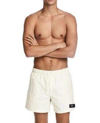 Mens New David Backham White Ex H&M Swimming Shorts Quick Dry Trunks Swimwear - Image 1 of 4