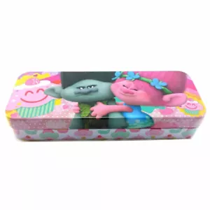 DreamWorks Trolls Princess Poppy & Branch Pencil Tin Case Box NEW - Picture 1 of 9