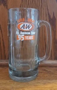 95th Anniversary A&W Root Beer Mug 1919-2014 95 Years HEAVY Glass 7" Tall - Picture 1 of 7