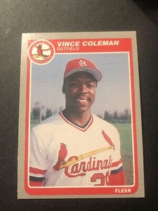 1985 Fleer Update Vince Coleman #U-28