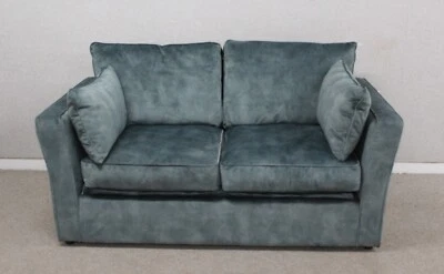 Willow & Hall Amesbury Vintage Velvet Jade 2 Seater Sofa Bed RRP £1740 - Image 1 of 4