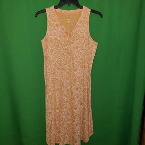 0324) NWOT J JILL x-small petite Sleep orange sleeveless knee cotton gown PXS - Picture 1 of 8