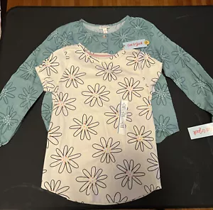 Cat & Jack Girls 10/12 Tops Floral Lot - Picture 1 of 8