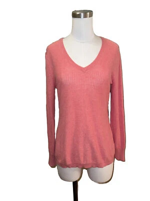 Suéter Camisa Pendleton Algodón Cachemira Cuello en V Talla M Coral Tejido Gofre Foto 1 de 4