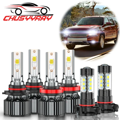 Для 2008-2018 Chevrolet Silverado 2500 HD светодиодная фара дальний/ближний свет + противотуманная лампа - Изображение 1 из 4