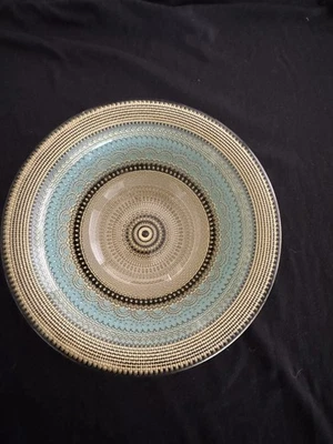 Art Of The Table ArdaCam Teal Gold Black Handmade Turkish Glass Bowl Replacement - Image 1 of 2