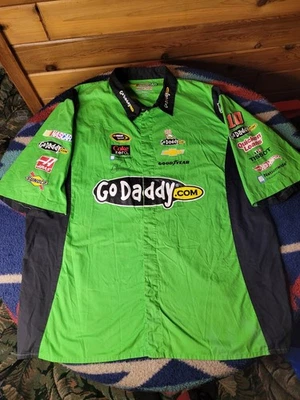 Camisa masculina JH Design Danica Patrick botão de pressão 3XL Nascar Go Daddy - Imagem 1 de 4