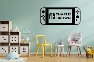 Nombre Personalizado Nintendo Switch Pegatinas de Pared Consola Gamer Calcomanías de Vinilo NS4 - Imagen 1 de 4