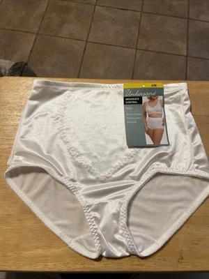 NUEVO CON ETIQUETAS Bragas de Nylon Underscore Para Mujer Calzoncillo de Control Moderado Blanco Talla Mediana/6 Foto 1 de 3
