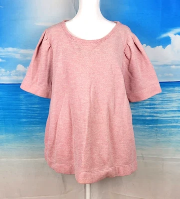 Top TALBOTS Mujer ROSA Estampado Espiga GRUESO Elástico Talla 2x Foto 1 de 4