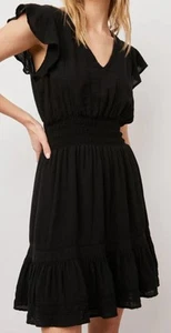 Rails Vestito Donna Nero Tara Pizzo Accento Misto Lino Tg L Whimseygoth... - Foto 1 di 10