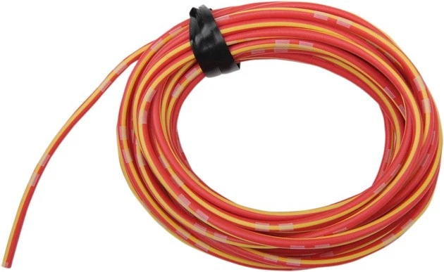 Shindy 14A Motorcycle Wiring 13 ft. Spool Red with Yellow Tracer - Изображение 1 из 1