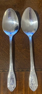 Customcraft Stainless Korea Sample, Monogram “K”, 6" Spoons - 2 Foto 1 de 4