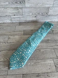 Neu mit Etikett Vineyard Vines Herren-Seidenkrawatte State Icons Arizona Sea Grove türkis/weiß - Bild 1 von 4