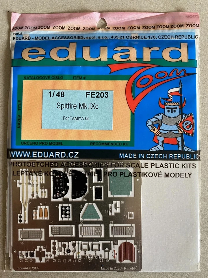 EDUARD FE203 Spitfire Mk.IXc fotoincisioni scala 1/48 - Immagine 1 di 1