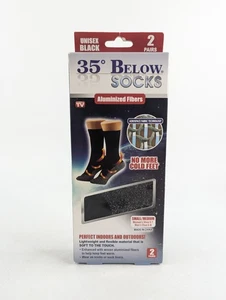 Hampton Direct 35 Below 2-Pair Unisex Socks - Black, Women's 5-7, Men's 6-8 -NEW - Picture 1 of 4