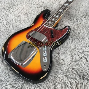 Bajo Jazz de 4 Cuerdas de Fábrica Cuerpo Sólido Diapasón de Palisandro Cromo Sunburst - Imagen 1 de 10