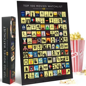 Póster oficial rascador de las 100 mejores películas de IMDb | Lista de deseos premium - Hecho... - Imagen 1 de 8