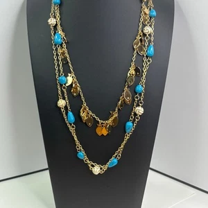 Lilly Pulitzer NWT New With Tags Beaded Multistrand Fresh Catch Necklace 30" - Picture 1 of 5