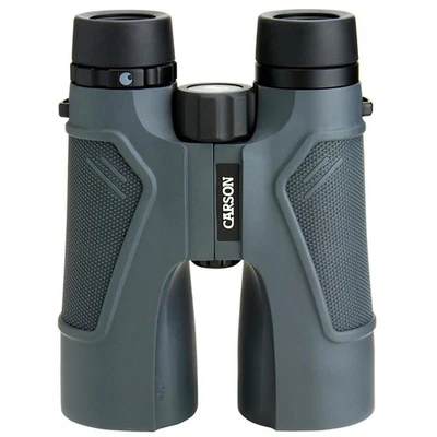 Binocular prisma de techo serie 3D Carson 10x50 mm, ángulo de visión de 5,0 grados, gris Foto 1 de 4