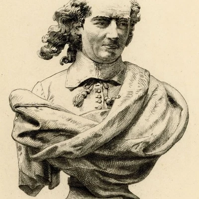 Porträt Nicolas Saboly Dichter Musiker französisch Kupferstich 1879 - Bild 1 von 3