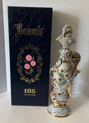 Vintage Jim Beam 165 Months Floral Decanter Empty 1971 Regal China - Image 1 of 4
