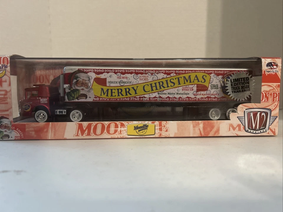 M2 Machines Xmas Christmas Moon Pie Auto Haulers 1960 Ford C-600 1949 Studebaker - Imagem 1 de 4