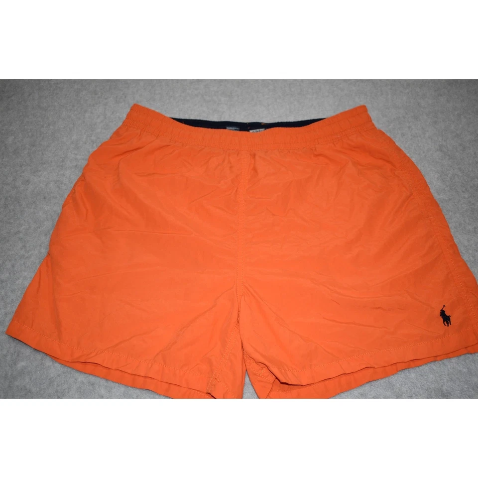 Pantalones Cortos Forrados Polo Ralph Lauren Para Hombre Talla Grande Bañador 5" Entrepierna Naranja Foto 1 de 4