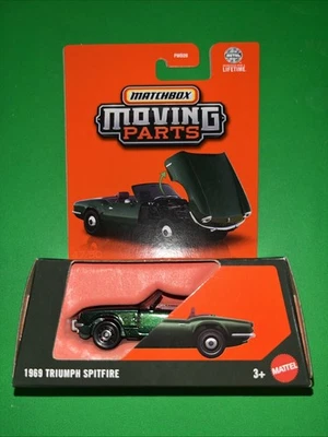 Matchbox Moving Parts 1969 Triumph Spitfire Dark Green  1/64 scale Diecast - Image 1 of 4