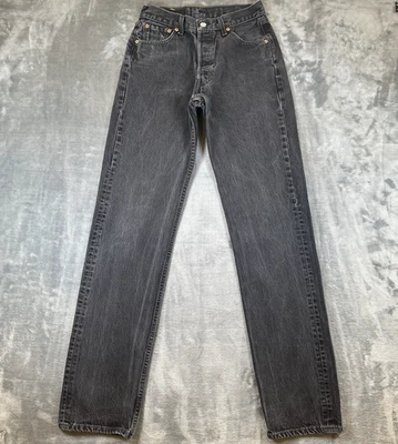 VTG Levis 501 Jeans Mens 30x36 (26x34) Black Straight Leg Button Fly USA Made - Image 1 of 4