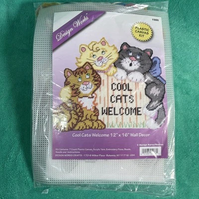 Design Works Wall Decor Canvas Kit- COOL CATS WELCOME, 1986 - Image 1 of 4