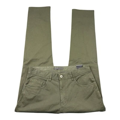 Pantalón Robert Graham Verde Ejército Mezcla Algodón El Ajuste Perfecto Talla 32x32 Nuevo con Etiquetas Foto 1 de 4