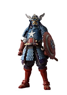 Boneco de ação Bandai Tamashii Nations Samurai Capitão América herói Marvel Japão - Imagem 1 de 4