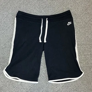 Pantalones Cortos Nike Ropa Deportiva Hombres Talla Mediana Negros Swoosh Cordón Gimnasio - Imagen 1 de 10