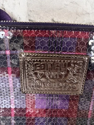 Poppy Sequin Shoulder Bag Purse Purple y2k - Image 1 of 4