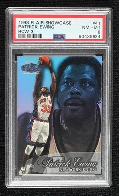 1998-99 Flair Showcase Row 3 Patrick Ewing #41 PSA 8 HOF - Image 1 of 2