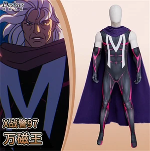 X-Men 97 Magneto Cosplay Costume Anime Jumpsuit With Cloak Halloween Clothing - Picture 1 of 24
