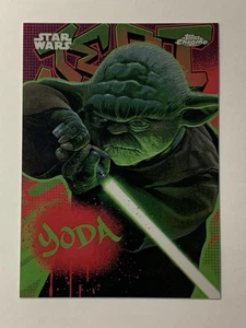 2025 Topps Chrome Star Wars Galactic Graffiti YODA GG-21 SSP Case Hit NM - Picture 1 of 10