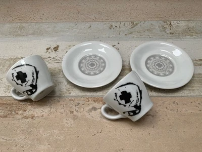 LAIBACH official set of two espresso cups + saucers + NSK brochure Death In June - Image 1 of 4