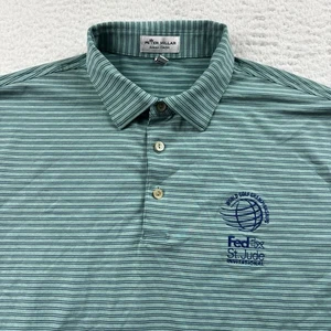 Camisa Polo Peter Millar Para Hombre L Verde FedEx St Jude Verano Comodidad Rendimiento - Imagen 1 de 9