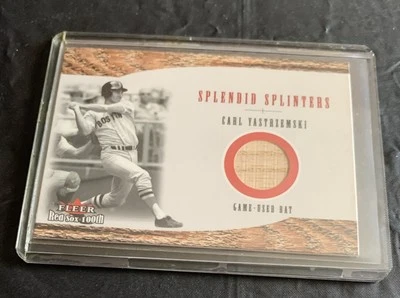 2001 Fleer Red Sox 100th Anniversary Carl Yastrzemski Splendid Splinters Bat HOF - Image 1 of 2