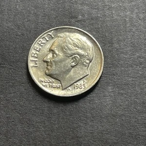 1983 P- Roosevelt Dime Die Crack Error On Reverse  - Picture 1 of 5