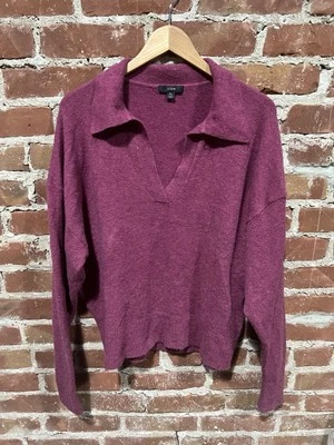 Suéter J Crew Cuello en V Para Mujer XL Púrpura Supersuave Mezcla de Lana Merino Foto 1 de 4