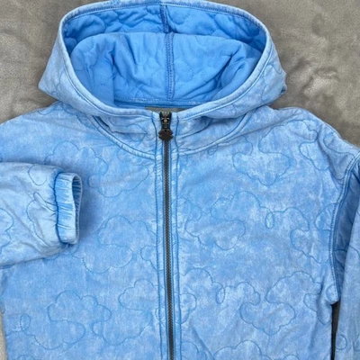 LUCKY BRAND Hooded Jacket Full Zip Quilted Clouds Coat Girl's Large (14-16) Blue - Image 1 of 4