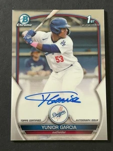 2023 Bowman Chrome #CPA-YG Yunior Garcia Prospect Auto Los Angeles Dodgers - Bild 1 von 2