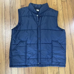 Vintage Swingster Vest Mens Large Blue Quilted Puffer Sleeveless Outdoor 80s USA - Picture 1 of 8