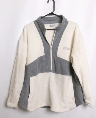Women’s Columbia fleece quarter zip size 2x Gray Cream - Image 1 of 4
