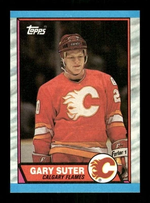 1989-90 Topps #108 Gary Suter NM Near Mint Flames BXCP54 - Image 1 of 2